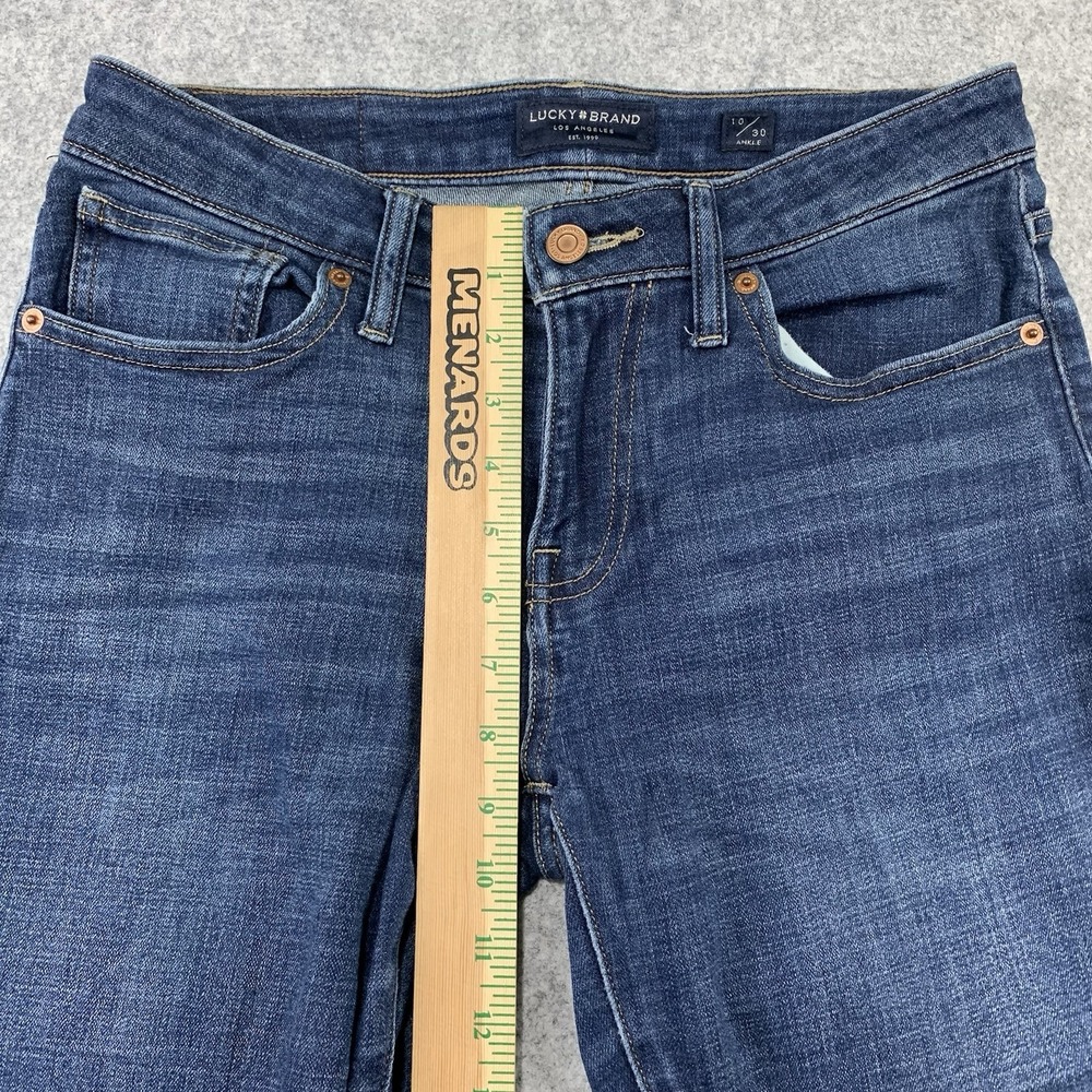 Lucky Brand Jeans Womens Size 10 /30 Ankle Blue Low Rise Skinny Lolita - Picture 11 of 11